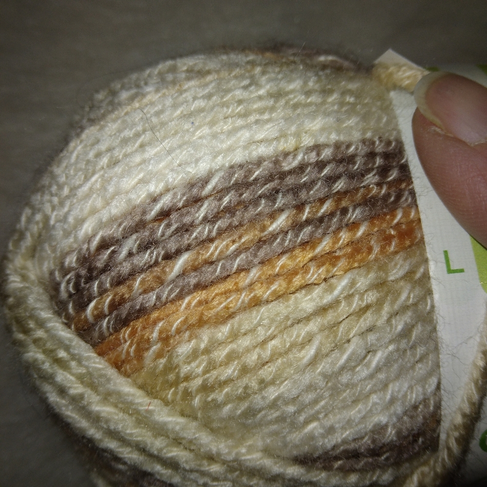 YARN Lion Brand Ice Cream Cotton Blend Yarn, Color Chocolate, 3.5 Ounces - Picture 6 of 6